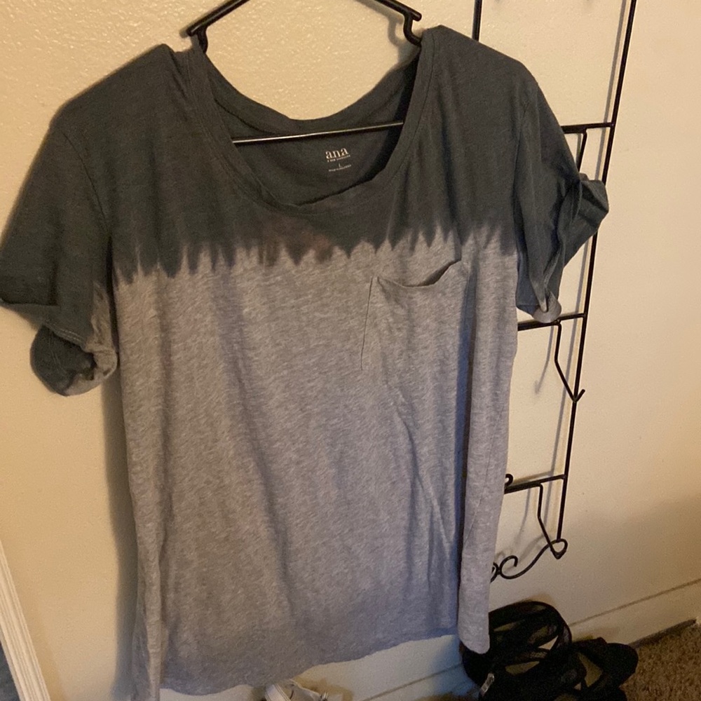 Womens Grey two toned tie dye t-shirt